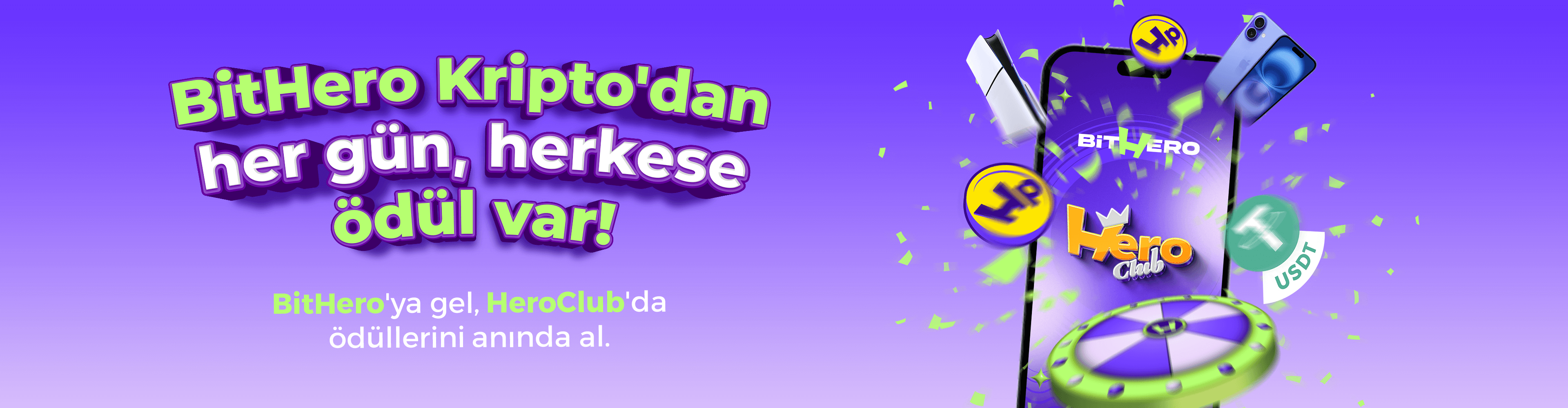 BitHero'da Her Gün Ödül Var Footer Banner